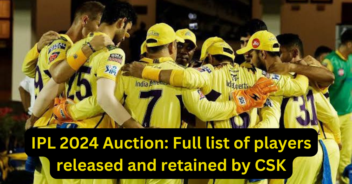 IPL 2024 Auction Full list of players released and retained by CSK